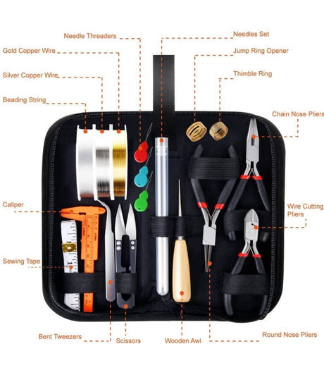 Jewellery Making Supplies Kit with Jewellery Tools, Jewellery Wires and Jewellery Findings for Jewellery Repair and Beading