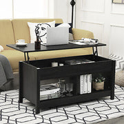 Lift-Top Coffee Table with Open & Hidden Storage