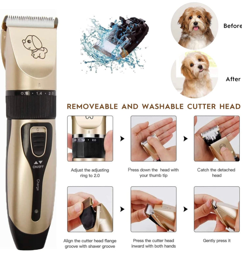 Dog Clipper Grooming Kit, 13IN1 Pet Hair Scissors, Pet Trimmer for Cat, Rechargeable Low Noise 