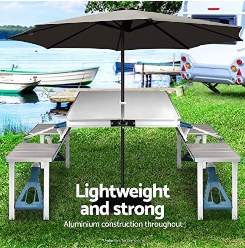 Portable Folding Camp Table Set