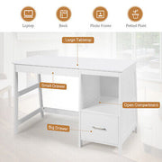 Computer Desk with Drawers & Storage Shelf