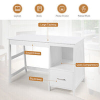 Computer Desk with Drawers & Storage Shelf