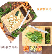 Bamboo Cutting Board With Trays
