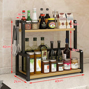 2-Tier Countertop Spice Rack – 35 to 50 cm
