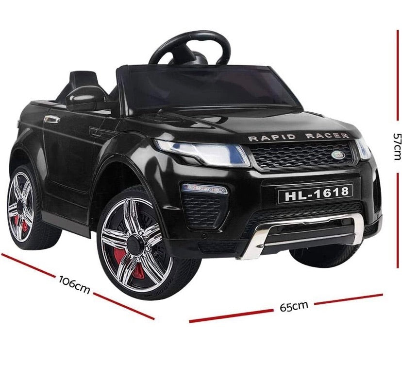 RIGO Kids Ride On Toy Car Remote Control 12V Battery-Black