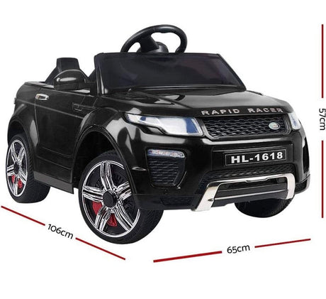 RIGO Kids Ride On Toy Car Remote Control 12V Battery-Black