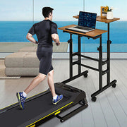 Mobile 2-Tier Adjustable Sit-Stand Laptop Desk