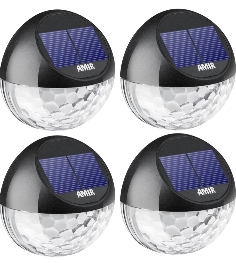 4-Pack Solar Fence & Deck Lights – 22 Lumens