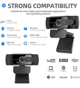 Pro Web cam 1080p Webcam with Microphone HD Video Camera, USB Web Camera with Tripod Computer Accessories Web Cam for for Recording,Conferencing,Gaming,Xbox Gamer Compatible with Windows/Mac/Laptop