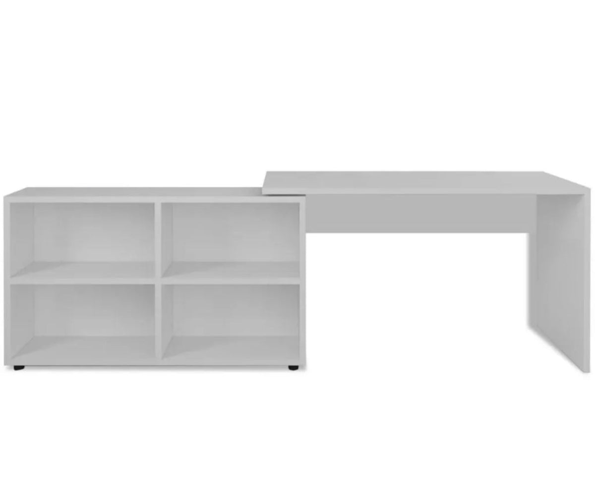 L-Shaped Corner Computer Desk with Shelves