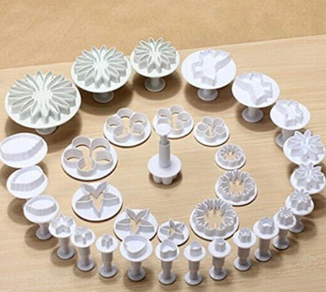 Fondant Cake Cookie Plunger Cutter 33pcs