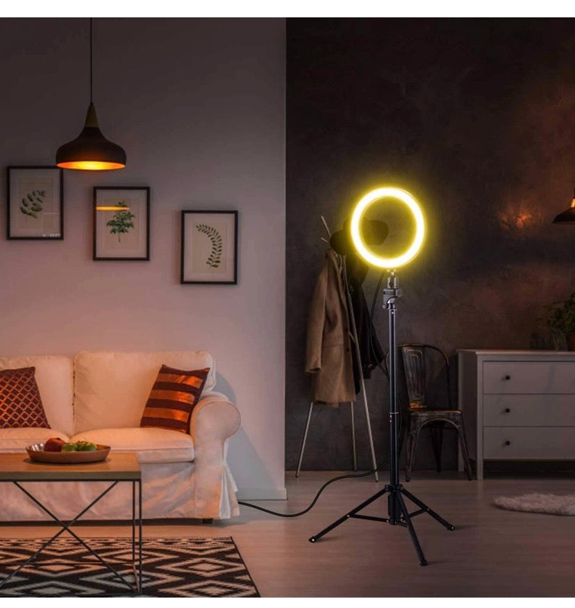 Selfie Ring Light with Tripod & Cell Phone Holder-16cm