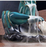 Ceramic Zen Buddha's-Hand Backflow Incense Burner