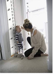 200cm Hanging Canvas Children’s Height Chart with Wooden Rails