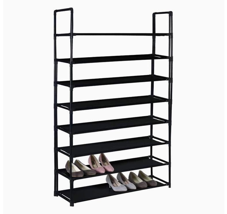 Convertible Shoe Rack – 8-Tier Tower or Double 4-Tier Shelf
