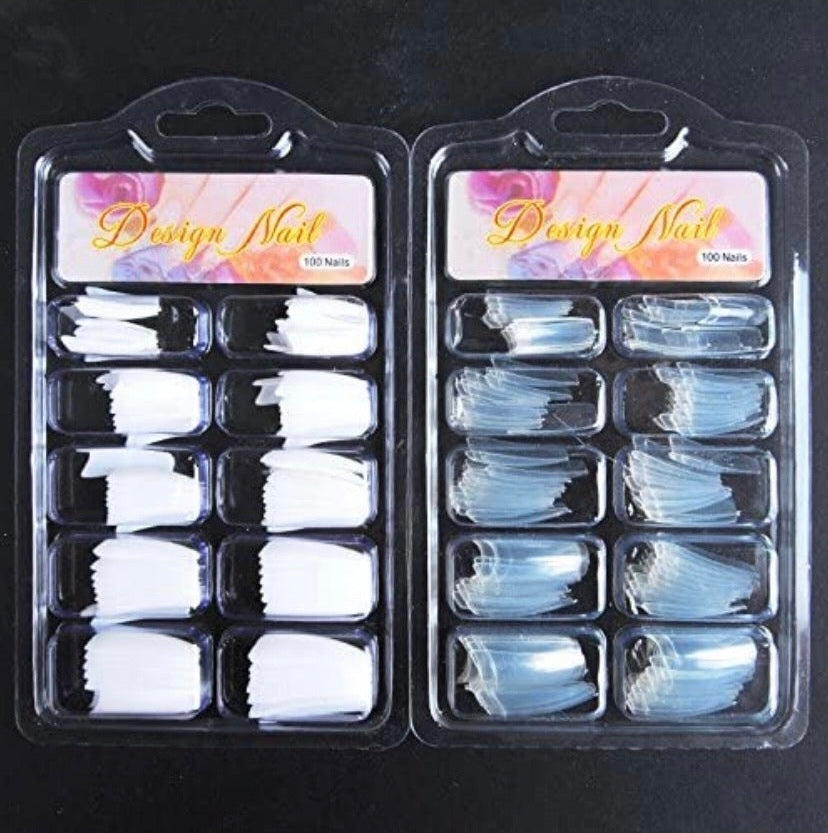 Manicure Acrylic Nail Kit Nail Tips False Nails Nail Art Glitter Decoration Set