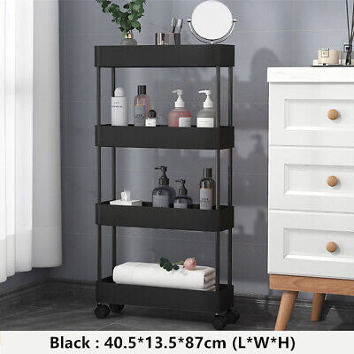 13 cm Slim 4-Tier Rolling Storage Trolley