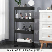 13 cm Slim 4-Tier Rolling Storage Trolley