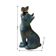 Cat & Butterfly Garden Statue