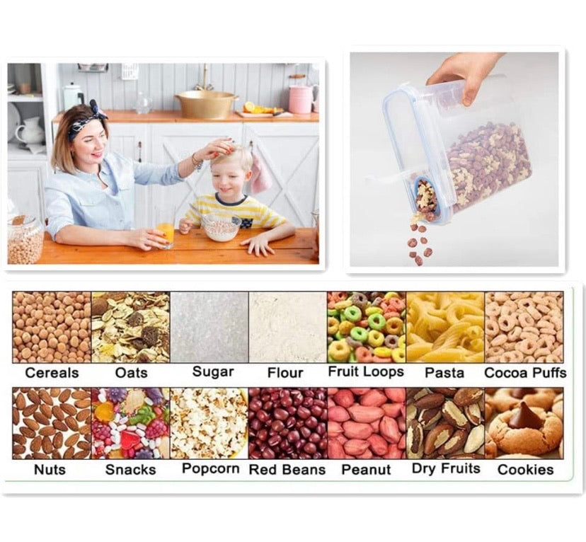 4L Large Cereal Containers Storage Set of 4