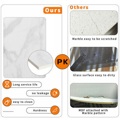 Marble-Style Side & Bedside Table