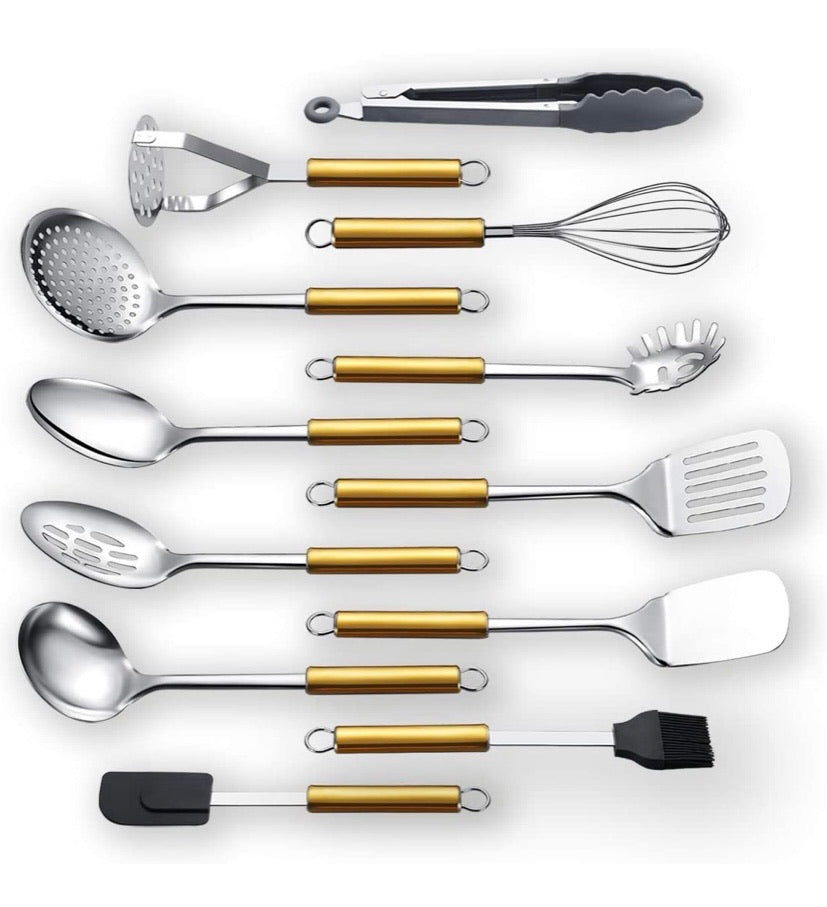 Stainless Steel Cooking Utensil Sets 12 Pcs