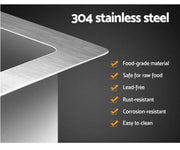 770 × 450 mm Stainless-Steel Double-Bowl Sink