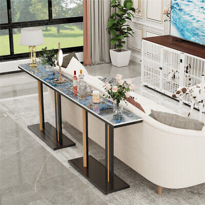 Blue Galaxy Marble Console Table