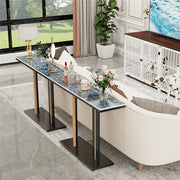 Blue Galaxy Marble Console Table