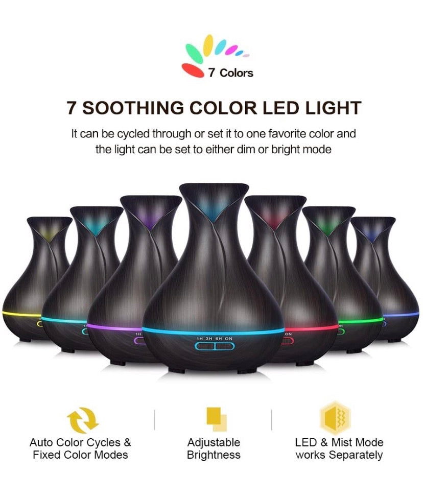 Essential Oil Diffuser- Dark Wood Grain