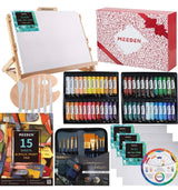 MEEDEN 72-Piece Acrylic Painting Set with Beech Wood Table Easel, 48×22ML Acrylic Paint Set and All The Additional Supplies, Perfect for Beginning Artists, Students and Kids