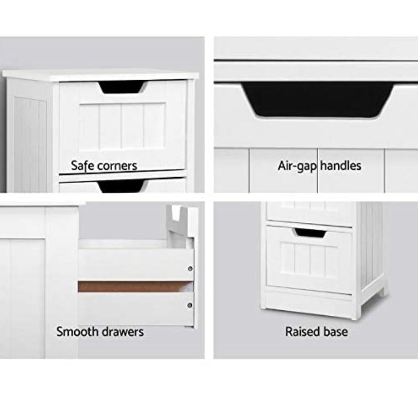 Artiss Tallboy Chest of Drawers Wooden White