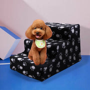 Portable 3-Step Pet Stairs with Removable Cover