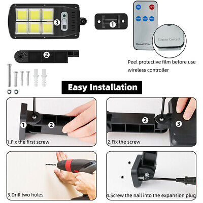 120-LED Solar Motion-Sensor Wall Light with Remote