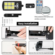 120-LED Solar Motion-Sensor Wall Light with Remote