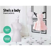 White Pinnable Dressmaking Mannequin – Adjustable 140–170cm