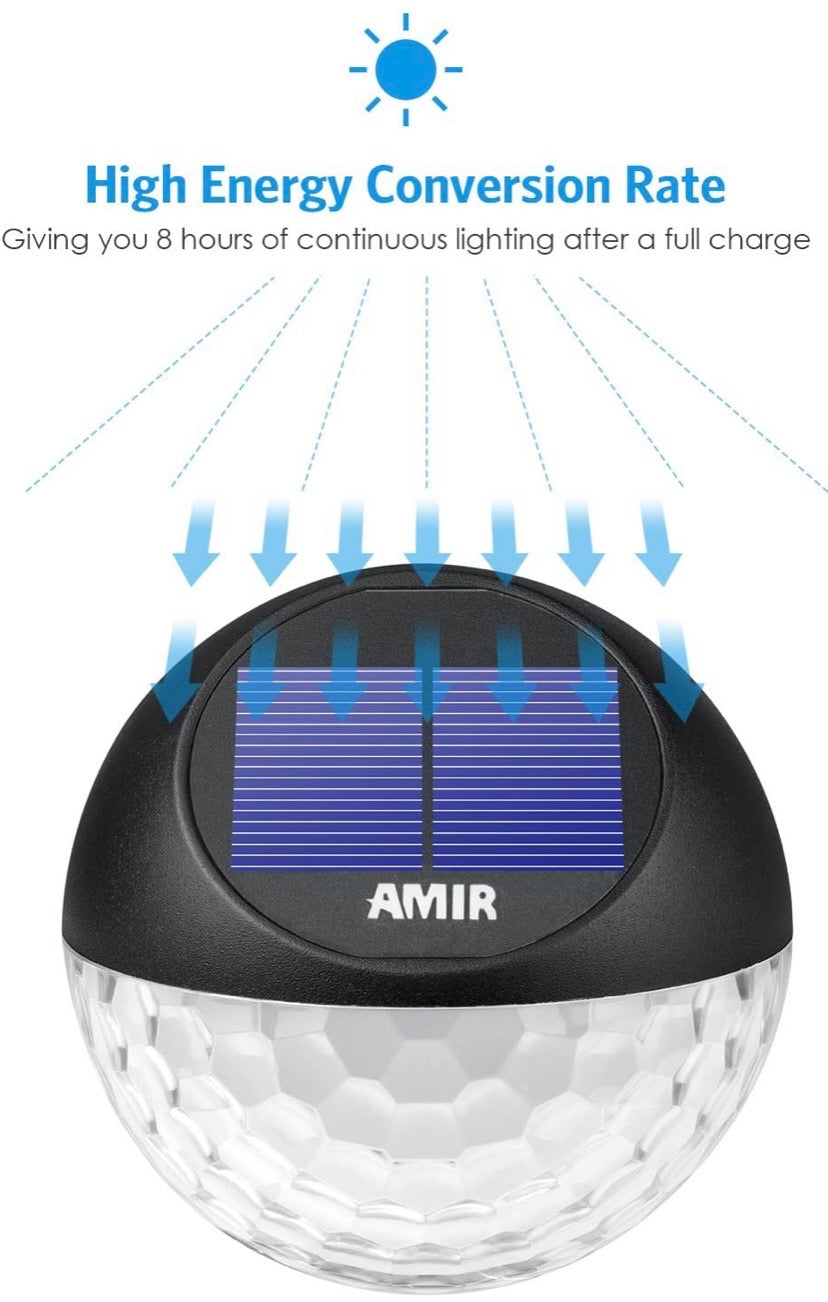 4-Pack Solar Fence & Deck Lights – 22 Lumens