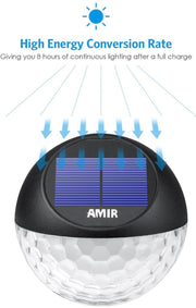 4-Pack Solar Fence & Deck Lights – 22 Lumens