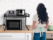 Microwave Oven Shelf Kitchen Organiser Storage Rack Holder Adjustable Stand