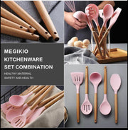 Silicone Kitchen Utensils Cooking Set