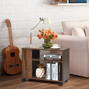 Rolling Industrial Bedside & Sofa Table