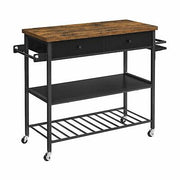 3-Tier Kitchen Storage Trolley with Drawers