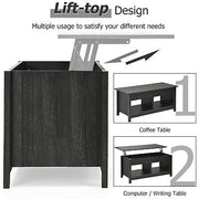 Lift-Top Coffee Table with Open & Hidden Storage