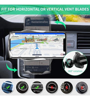 Wireless Car Charger 15W Max Fast Charging Car Mount, Infrared Sensor Auto-Clamping Smart Car Phone Holder Compatible with iPhone 11/11 Pro/11 Pro-Max/XS/X/8, LG V30/V35, Samsung Note 10/S10+/S9, Huawei P30 Pro (Black Silver)