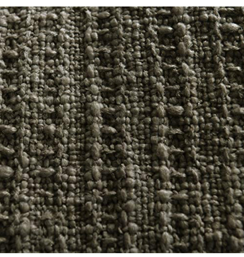 Thick Chunky Olive Knitted Throw Blanket for Couch Chair Sofa Bed, Chic Boho Style Textured Basket Weave Pattern Blanket with Decorative Fringe, 50"X60"