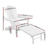 Wooden Adirondack-Style Outdoor Chair