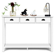 120 cm Console Table with Drawers & Shelf