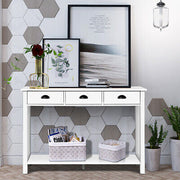 120 cm Console Table with Drawers & Shelf
