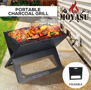 Compact Fold-Flat Portable Charcoal BBQ Grill