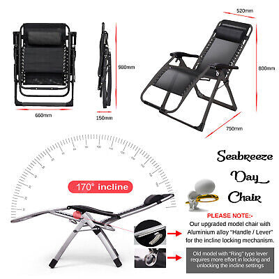 Kingsize Outdoor folding reclining garden bench chair sun lounger deck recliner